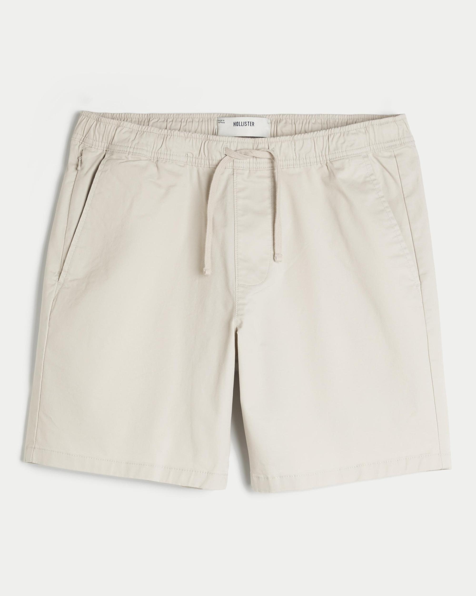 Above-the-Knee Twill Pull-On Shorts Product Image