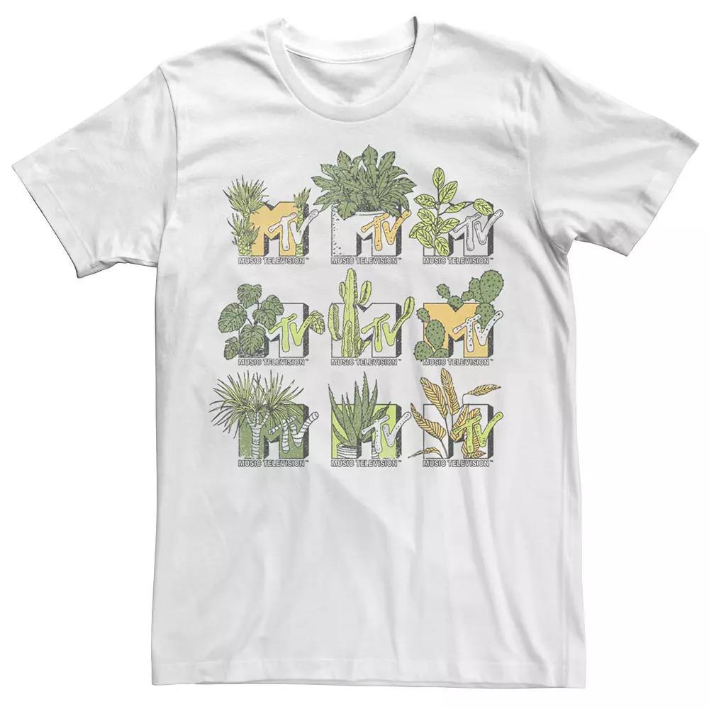 Big & Tall MTV Succulent Grid Logo Tee, Men's, Size: XXL Tall, White Product Image