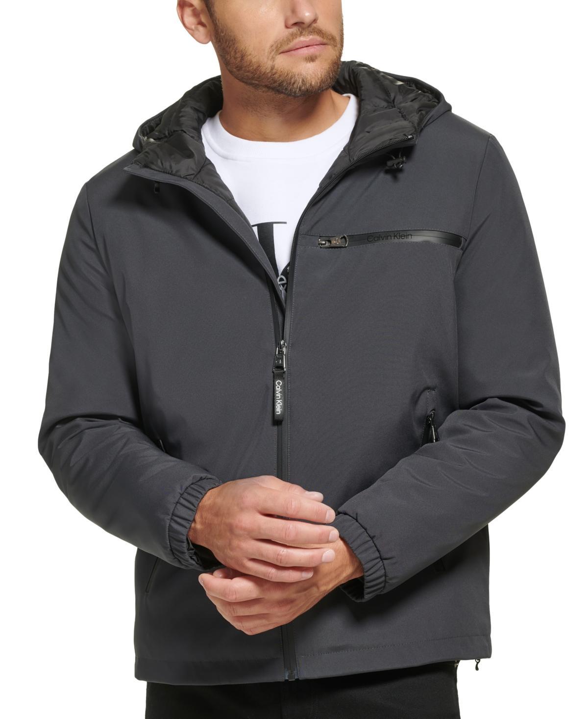 Calvin Klein Mens Infinite Stretch Water-Resistant Hooded Jacket Product Image