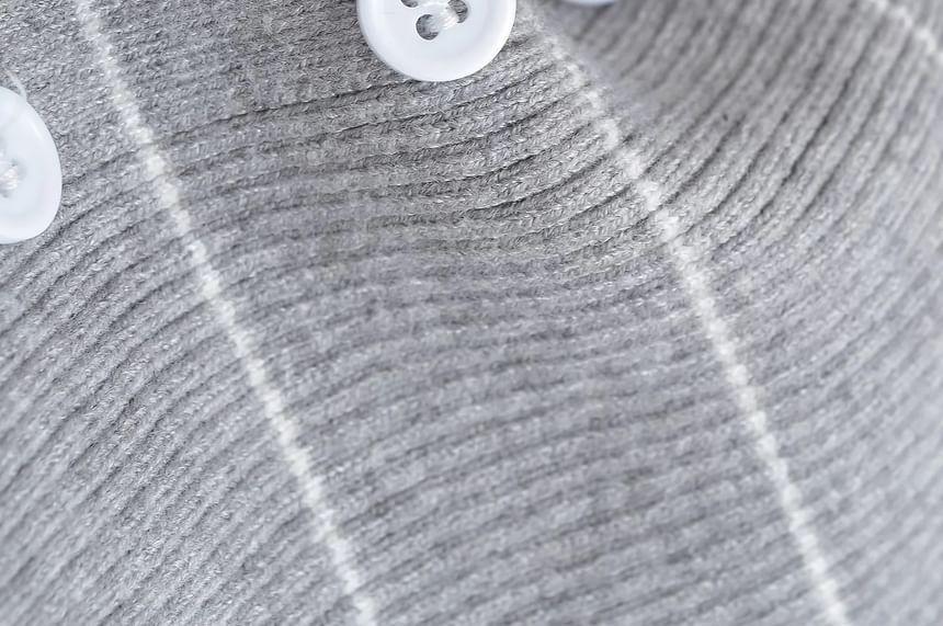 Set: Striped Button-Up Crop Cardigan + Cami Top Product Image