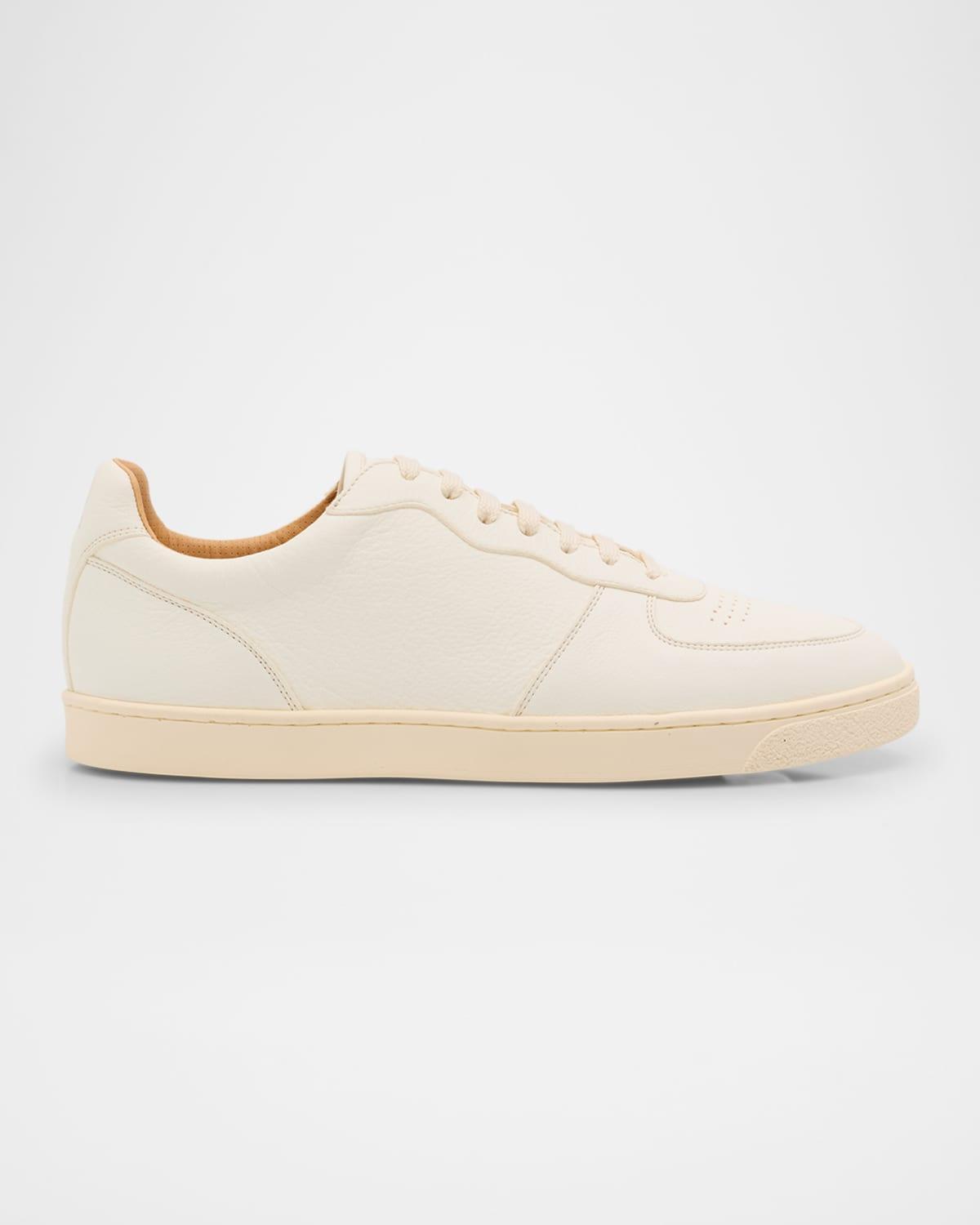 Men's Basket Deerskin Leather Low-Top Sneakers Product Image