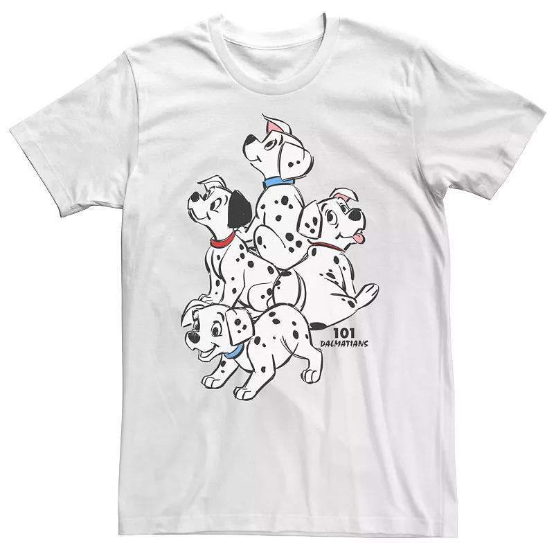 Big & Tall Disney 101 Dalmatians Group Shot Puppies Tee, Men's, Size: 3XL, White Product Image