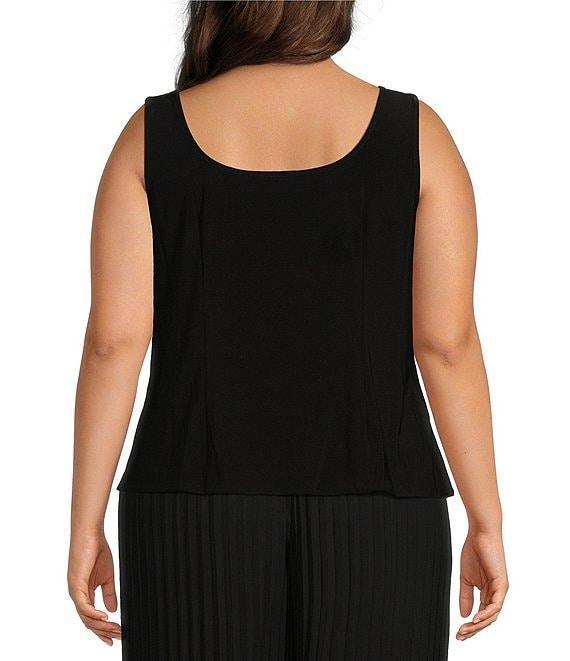 Alex Evenings Plus Size 3/4 Sleeve Square Neck Floral Twinset Product Image