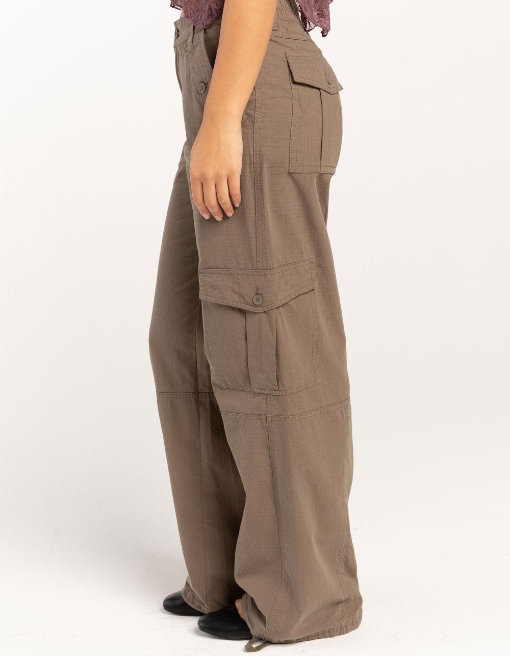 RSQ Womens Low Rise Ripstop Cargo Pants - TAUPE Product Image