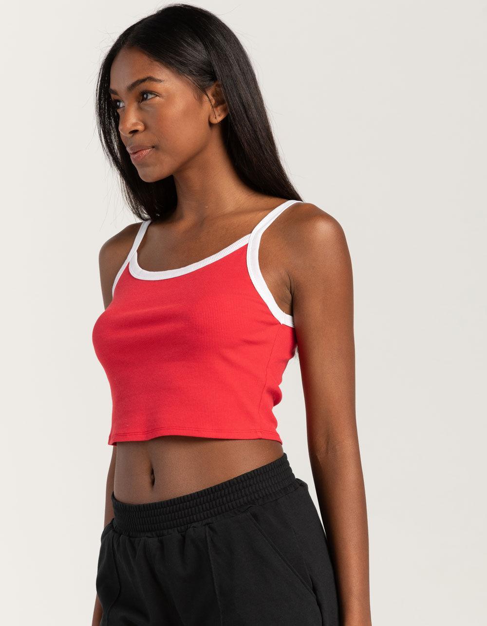 TILLYS Womens Ringer Tank Top - GRAY COMBO Product Image