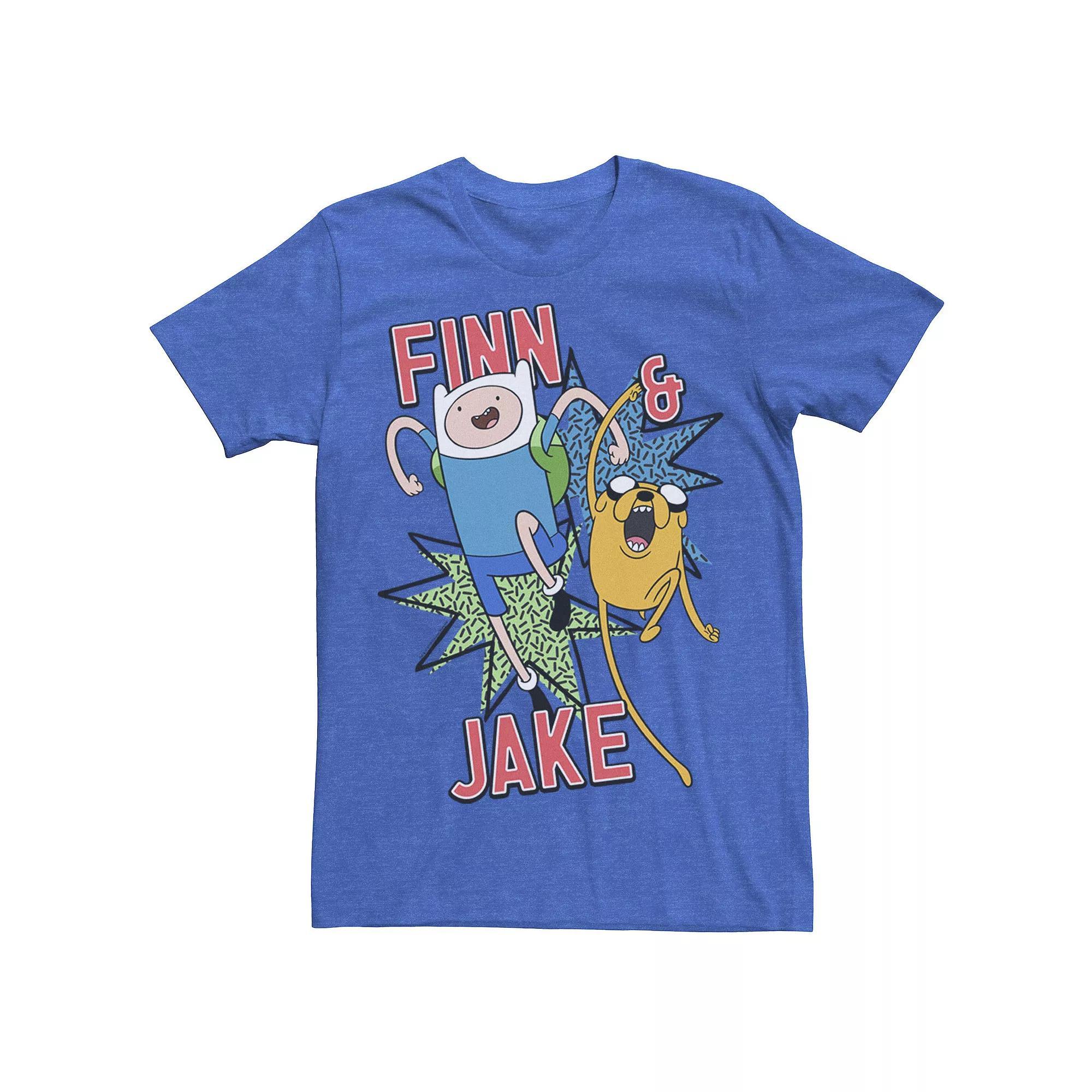 Men's Cartoon Network Adventure Time Finn & Jake Kapows Tee, Size: Small, Red Product Image
