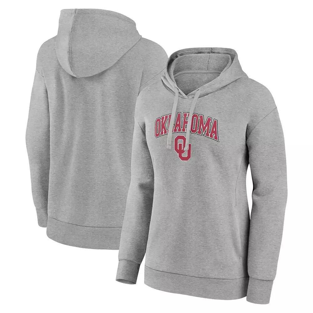 Women's Fanatics Branded Heather Gray Oklahoma Sooners Evergreen Campus Pullover Hoodie, Size: Large, Grey Product Image