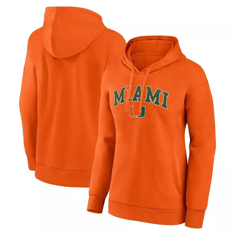 Women's Fanatics Branded Orange Miami Hurricanes Evergreen Campus Pullover Hoodie, Size: XL Product Image