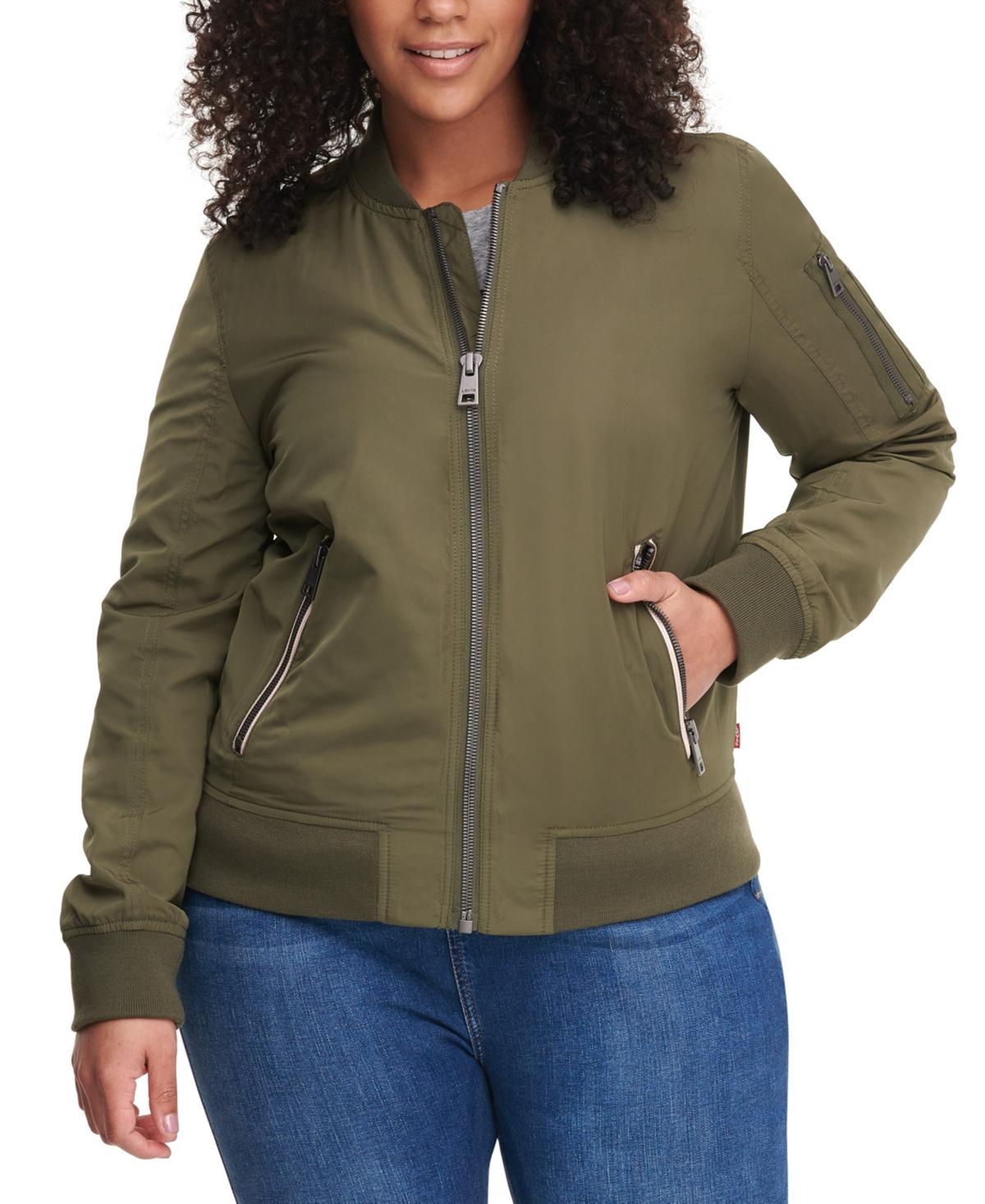 Plus Size Levi's® Newport Classic Bomber Jacket, Women's, Size: 2XL, White Product Image