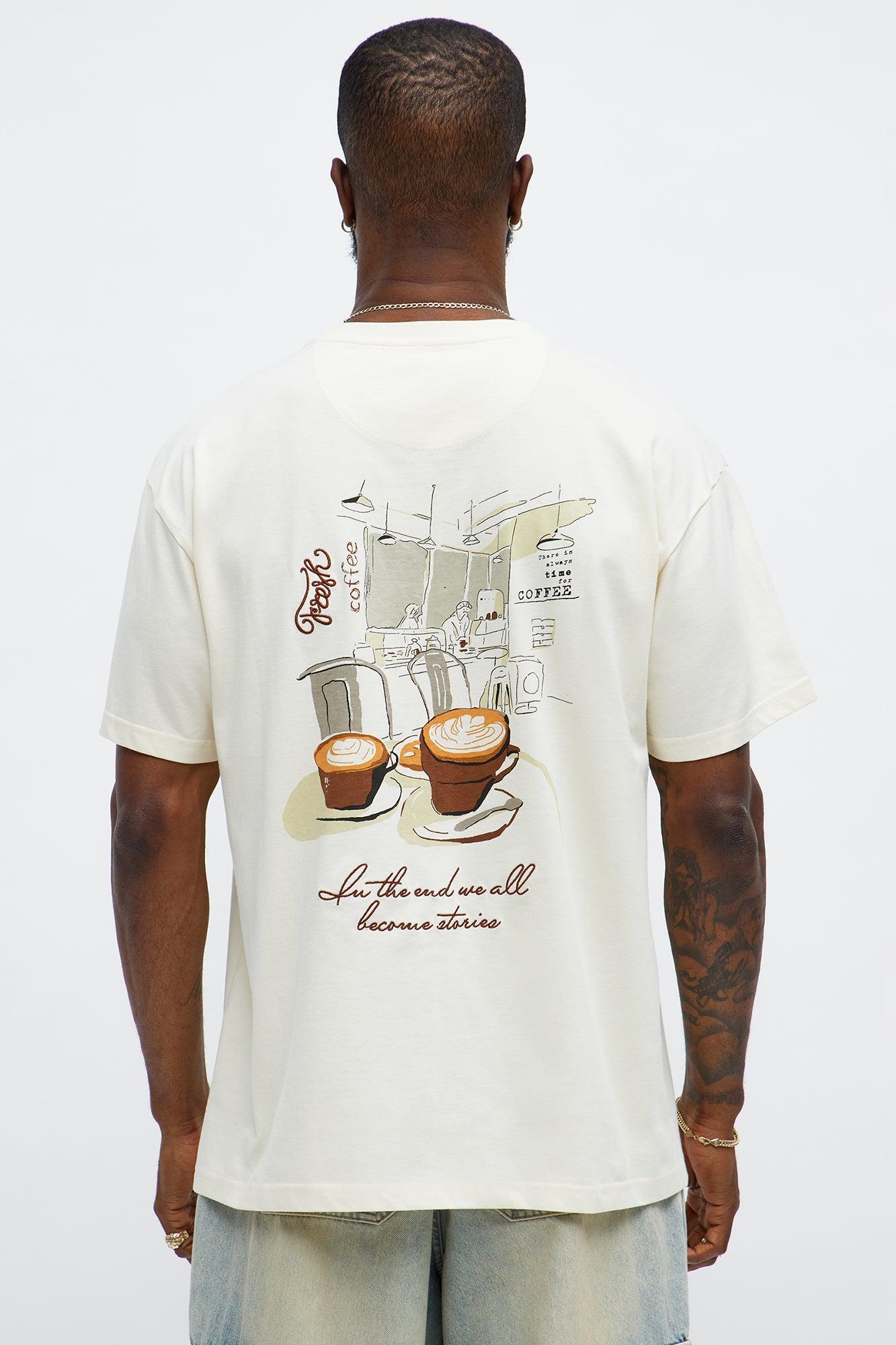 Fresh Coffee Short Sleeve Tee - Cream Product Image