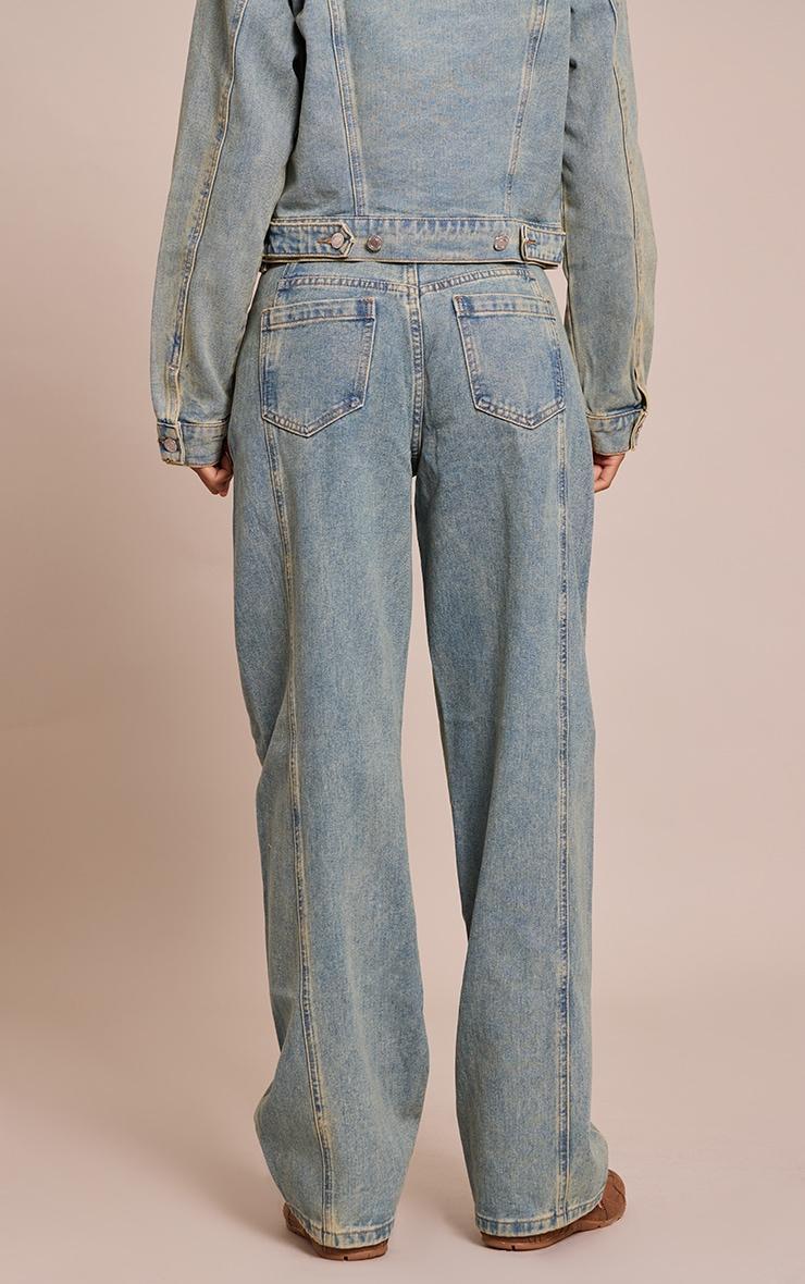 Tall Vintage Seam Detail Low Rise Barrel Jeans Product Image