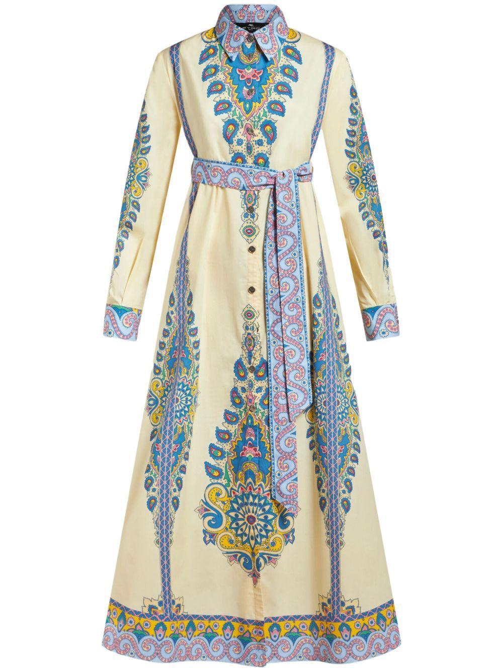 paisley-print shirt dress Product Image