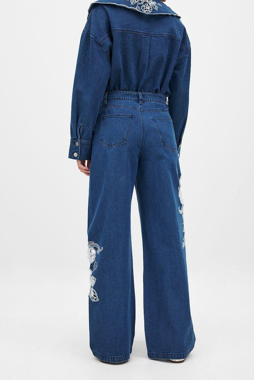 Lace Detail Jeans Product Image
