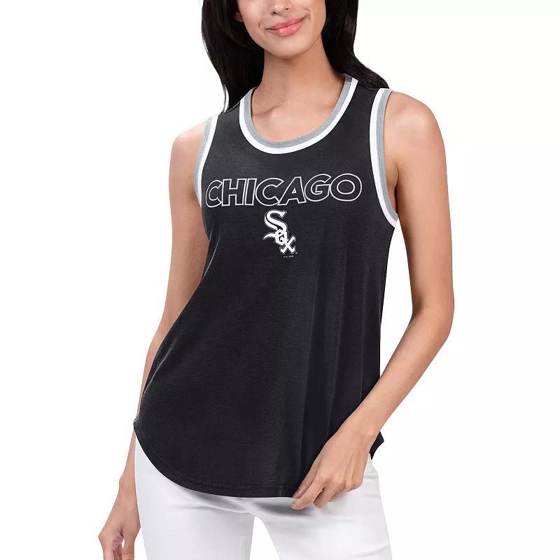 Women's G-III 4Her by Carl Banks Black Chicago White Sox Strategy Tank Top, Size: Small Product Image