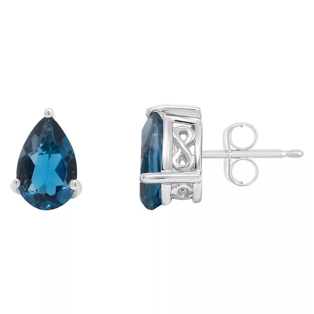 Alyson Layne Sterling Silver Gemstone Teardrop Stud Earrings, Womens, Pink Quartz Product Image