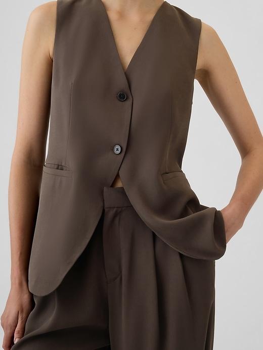Longline Twill Vest Product Image