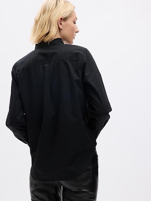 Organic Cotton Jewel Pintuck Shirt Product Image