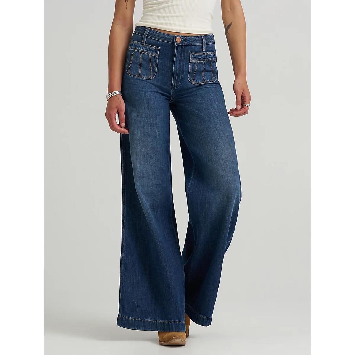 Women's Patch Pocket Trouser Jean | Women's JEANS | Wrangler® Product Image