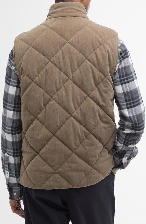 BARBOUR Liddesdale Quilted Corduroy Vest In Fossil Product Image