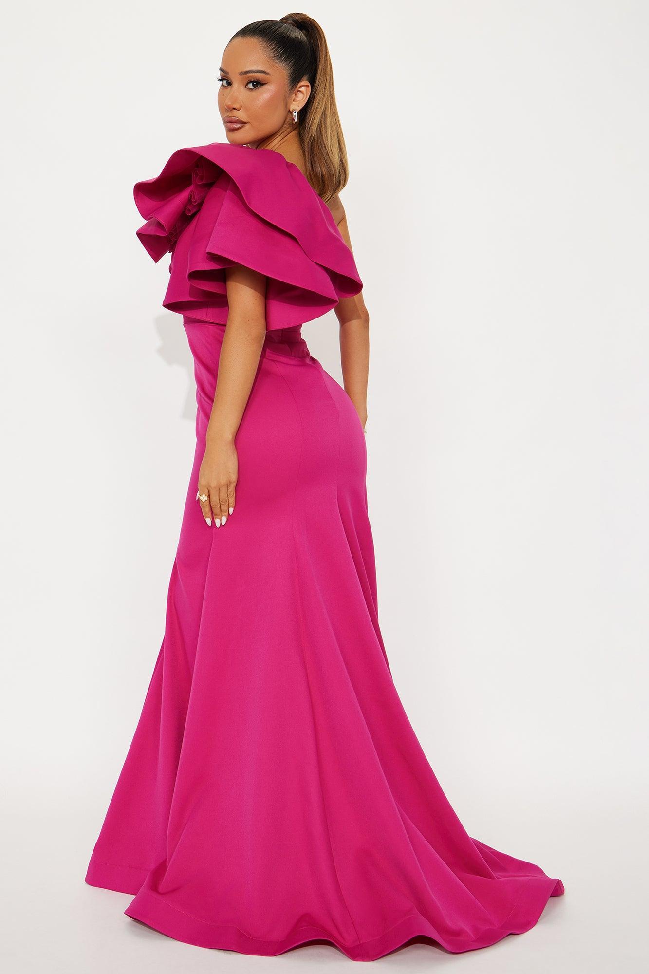 Guiselle Mermaid Maxi Gown - Magenta Product Image