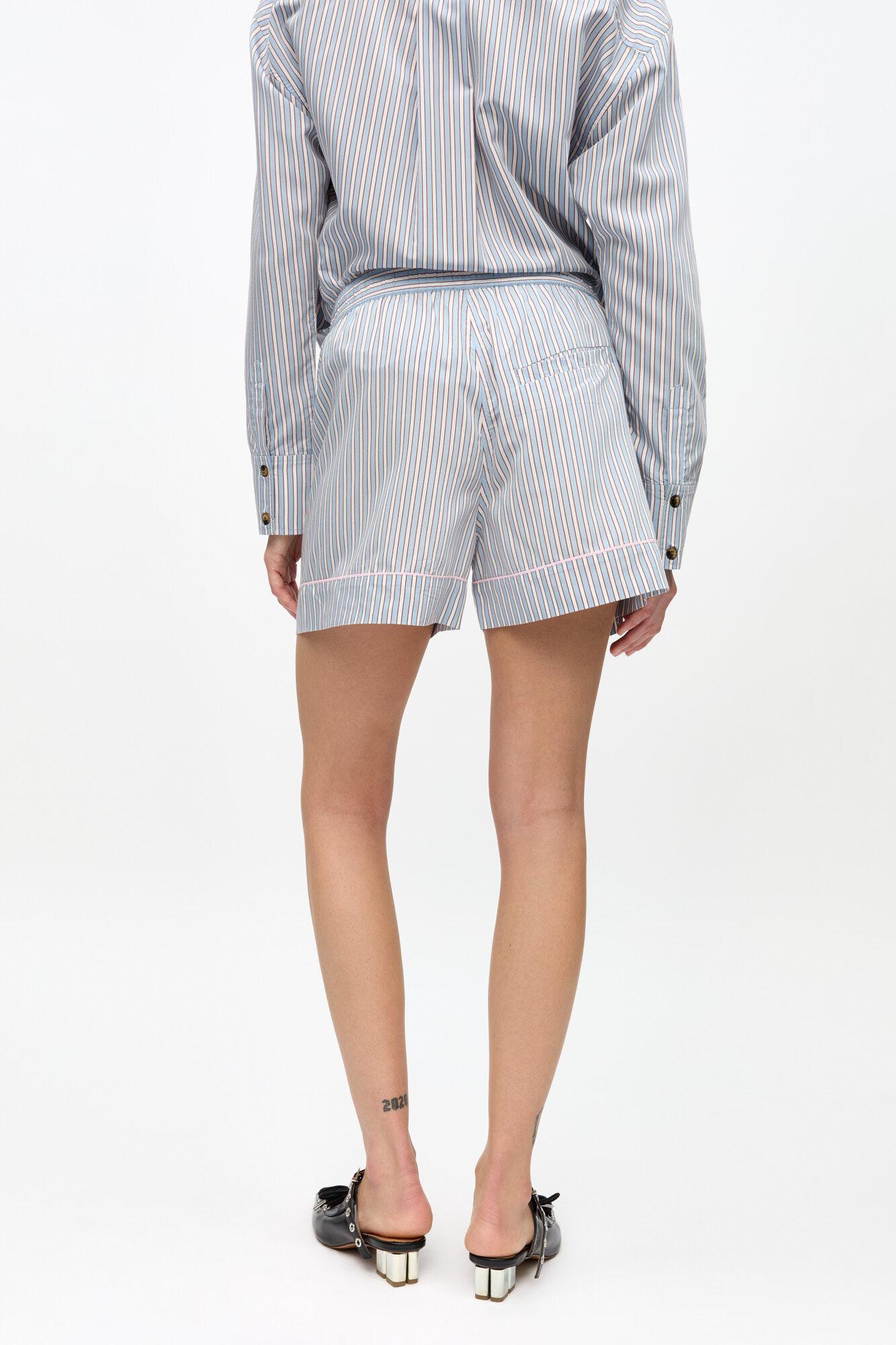 Candy-Striped Elasticated Shorts Product Image