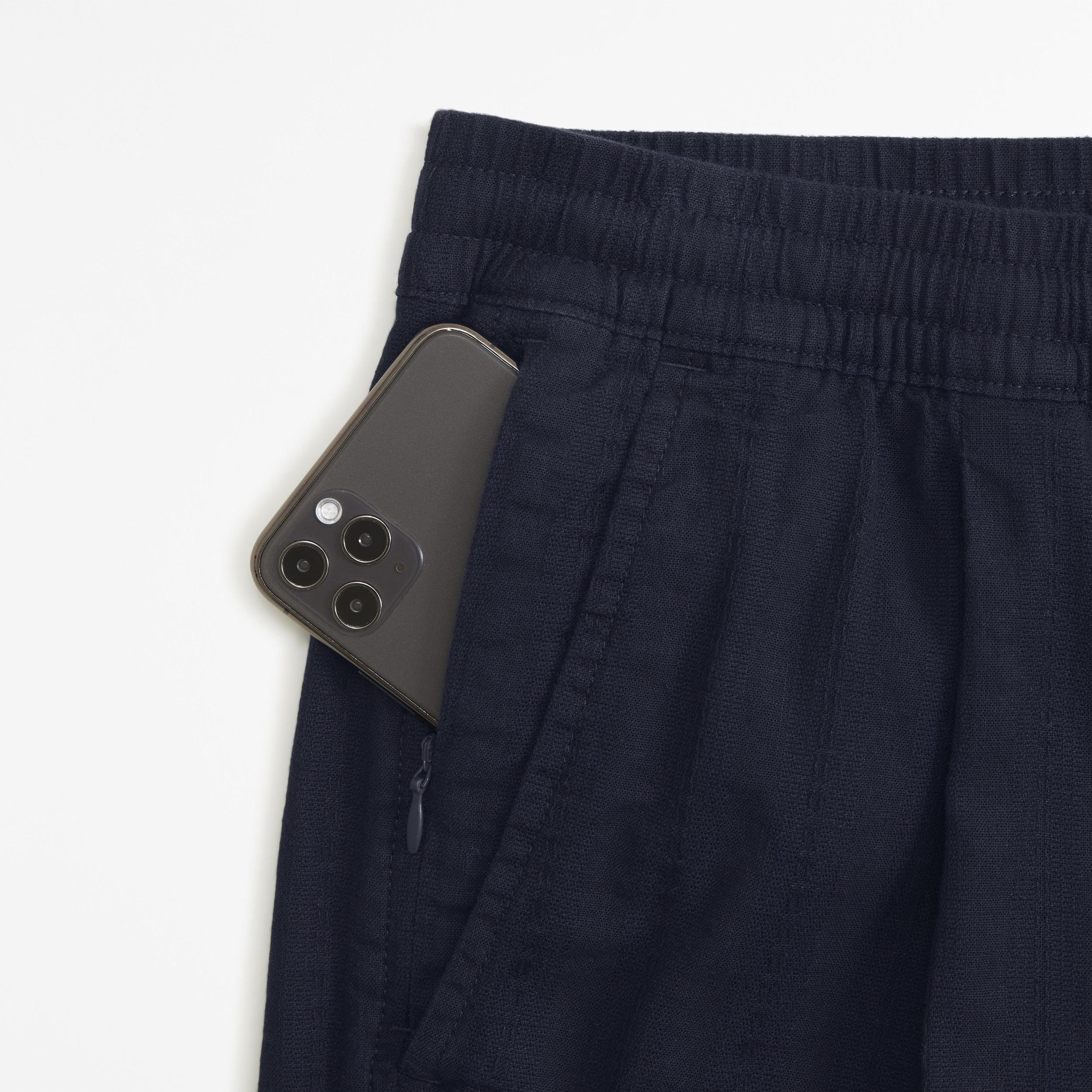 Linen-Blend Pull-On Pant Product Image