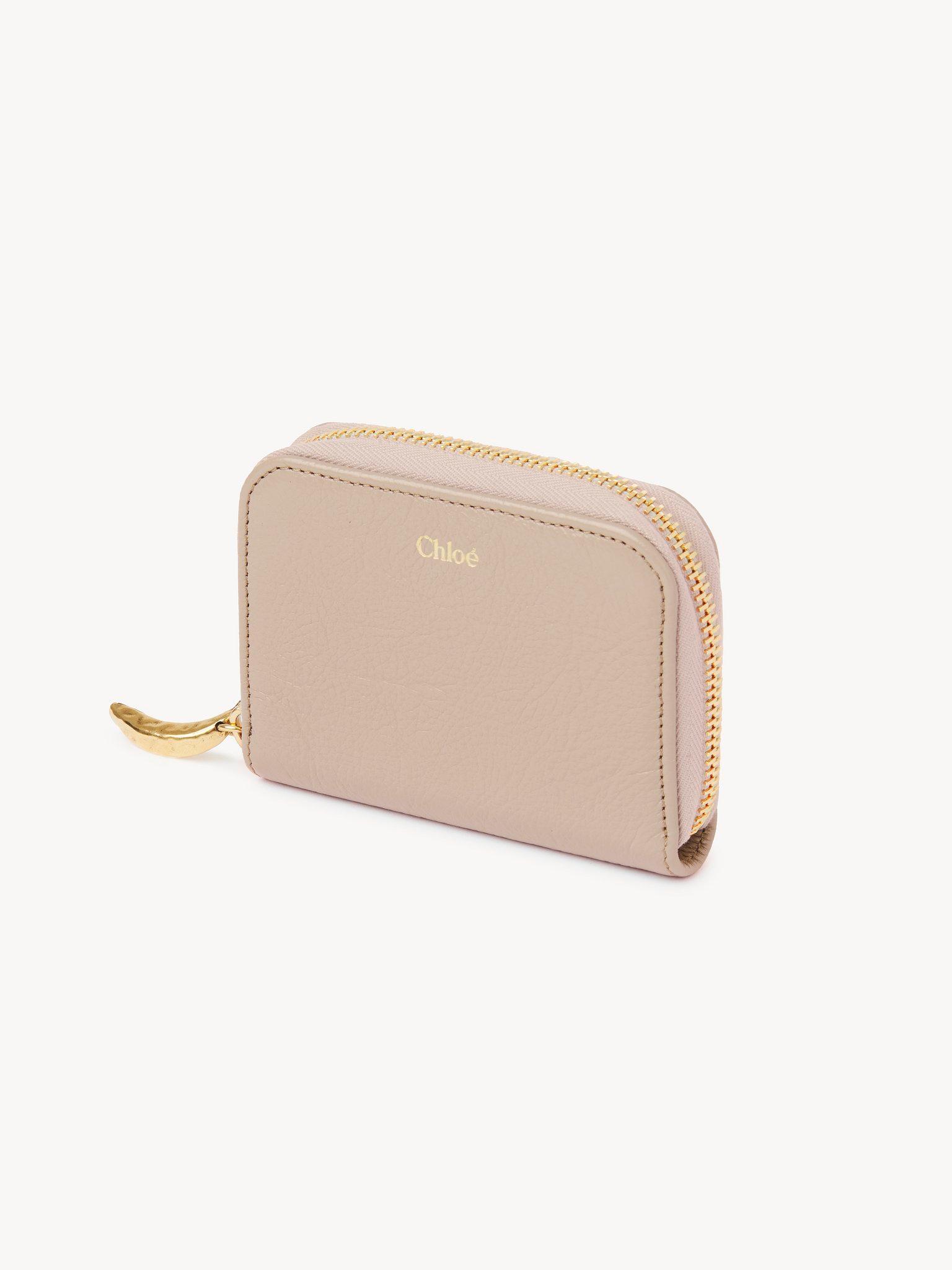 Banana zipped coin purse in grained leather Product Image