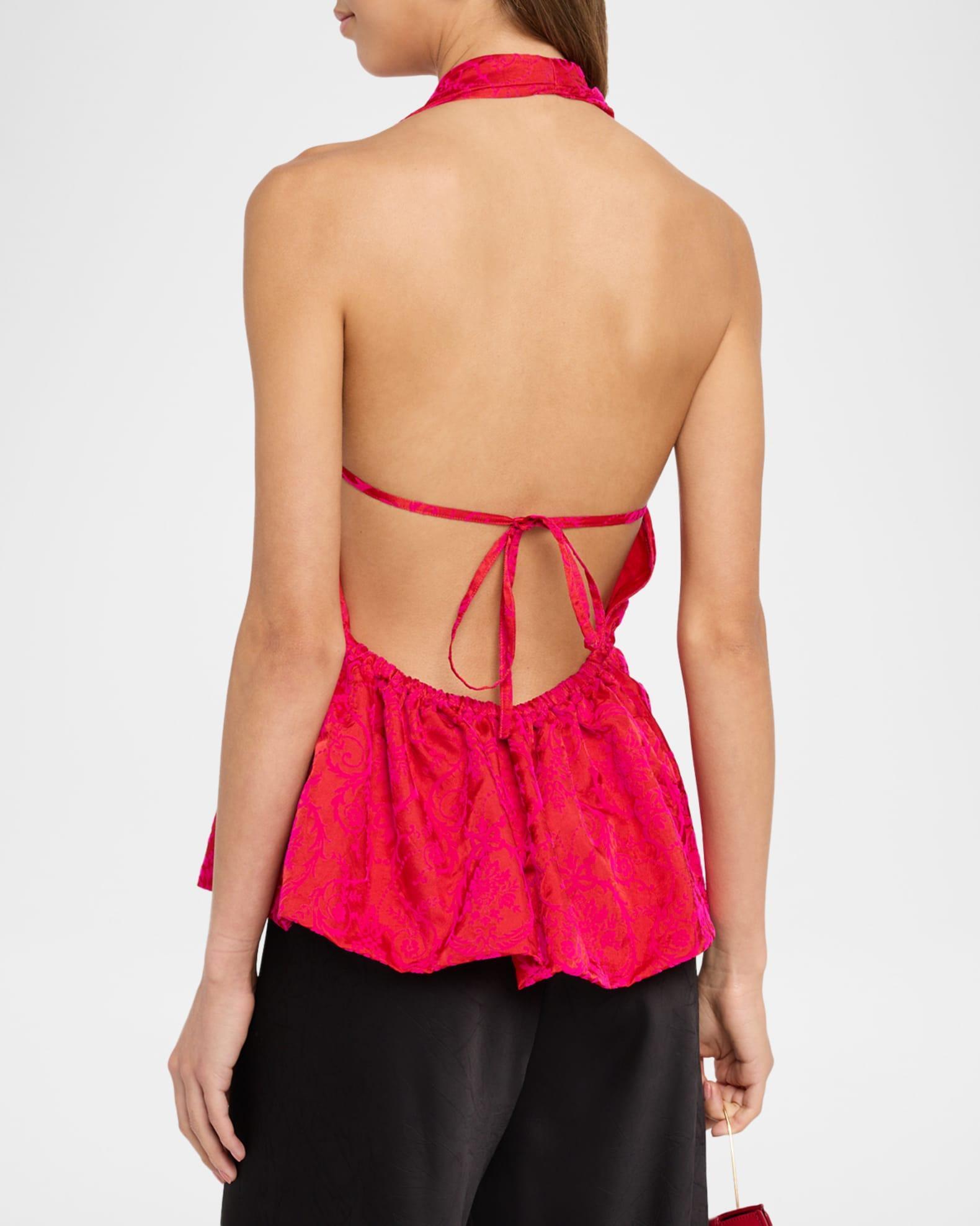 Ceana Striped Tie Halter Top Product Image