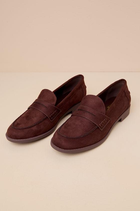 Julius Brown Suede Loafer Flats Product Image