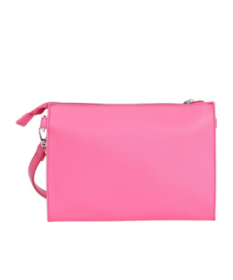 MSGM Logo-embossed Shoulder Bag In Pink Product Image
