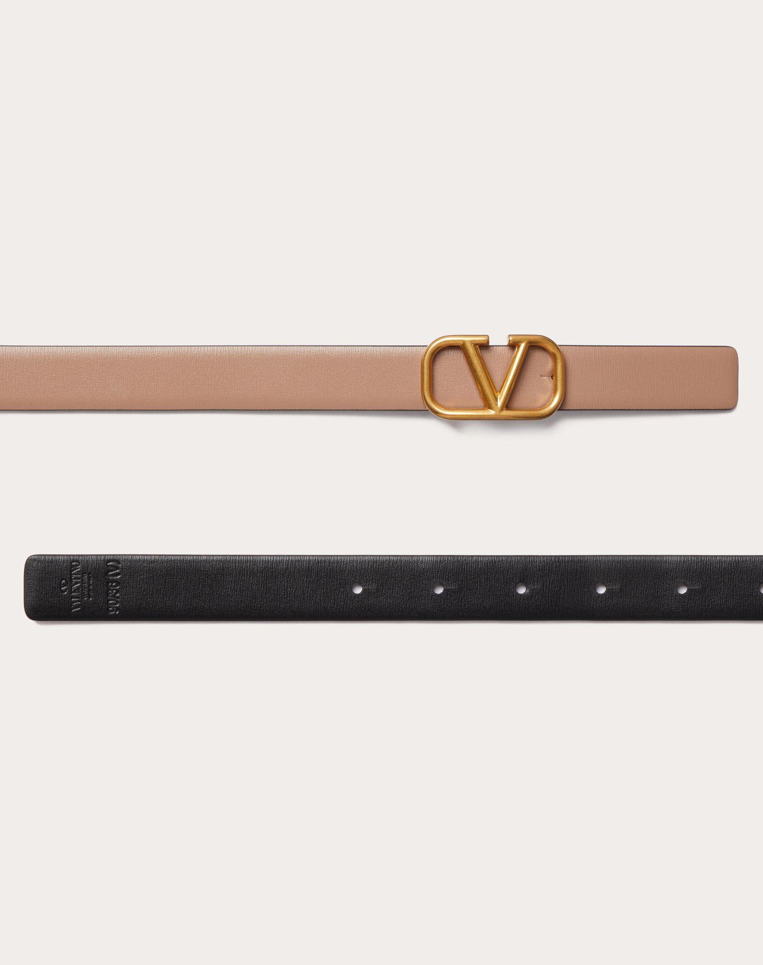 Reversible Vlogo Signature Belt In Glossy Calfskin 20 Mm Product Image