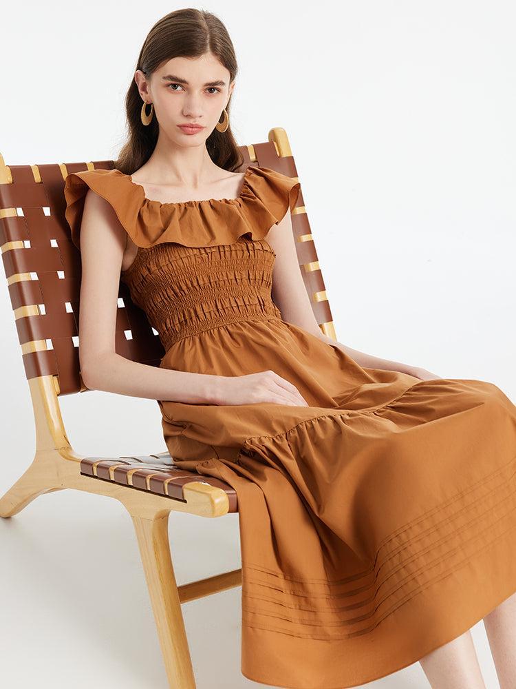 Ruffle Off Shoulder Women Maxi Dress Product Image
