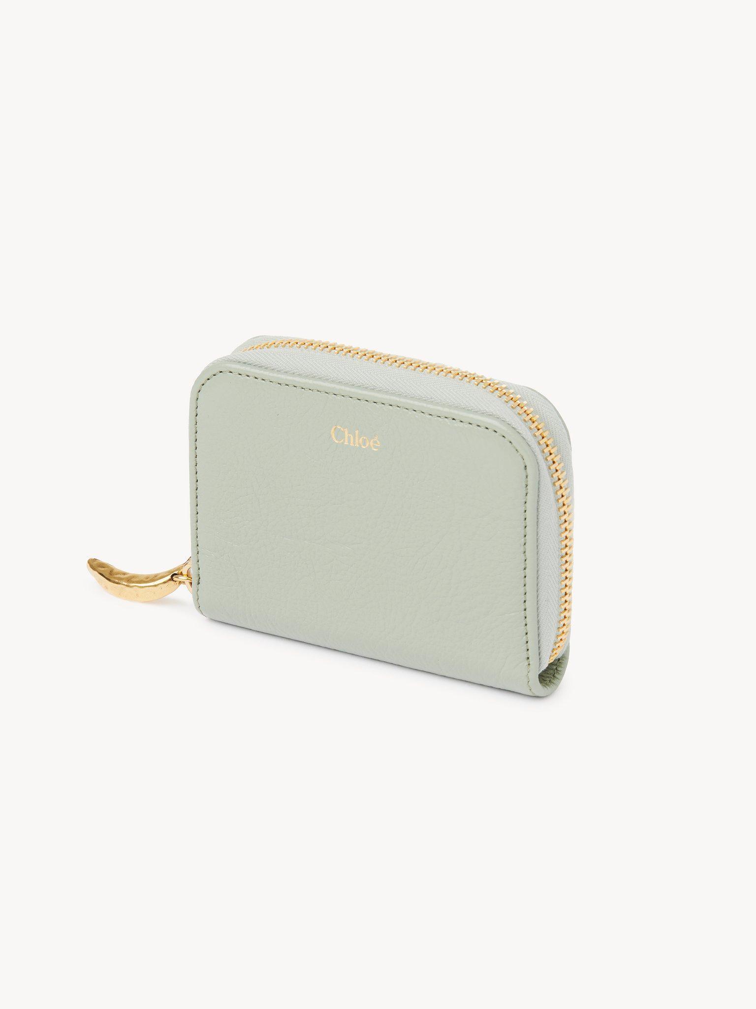 Banana zipped coin purse in grained leather Product Image