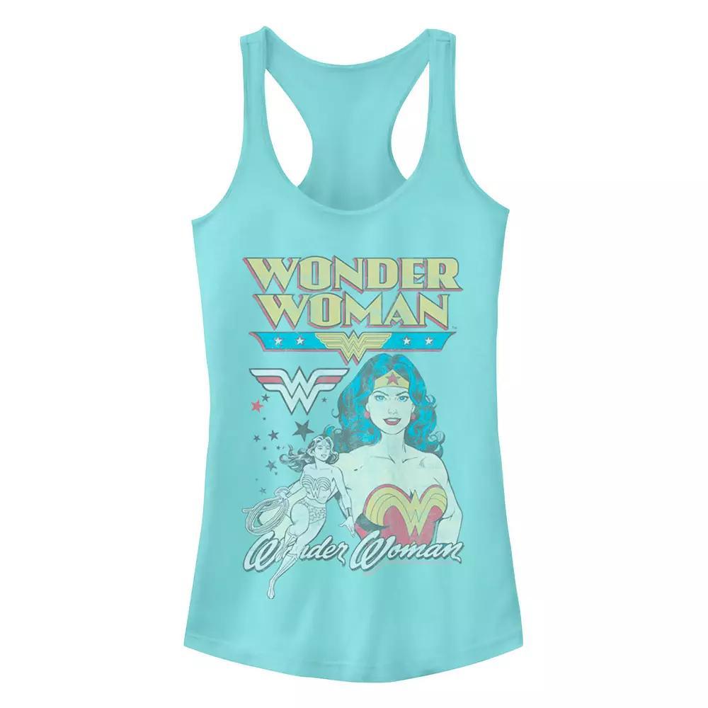 Juniors' DC Comics Wonder Woman Vintage Graphic Tank Top, Girl's, Size: XL, Cancun Product Image