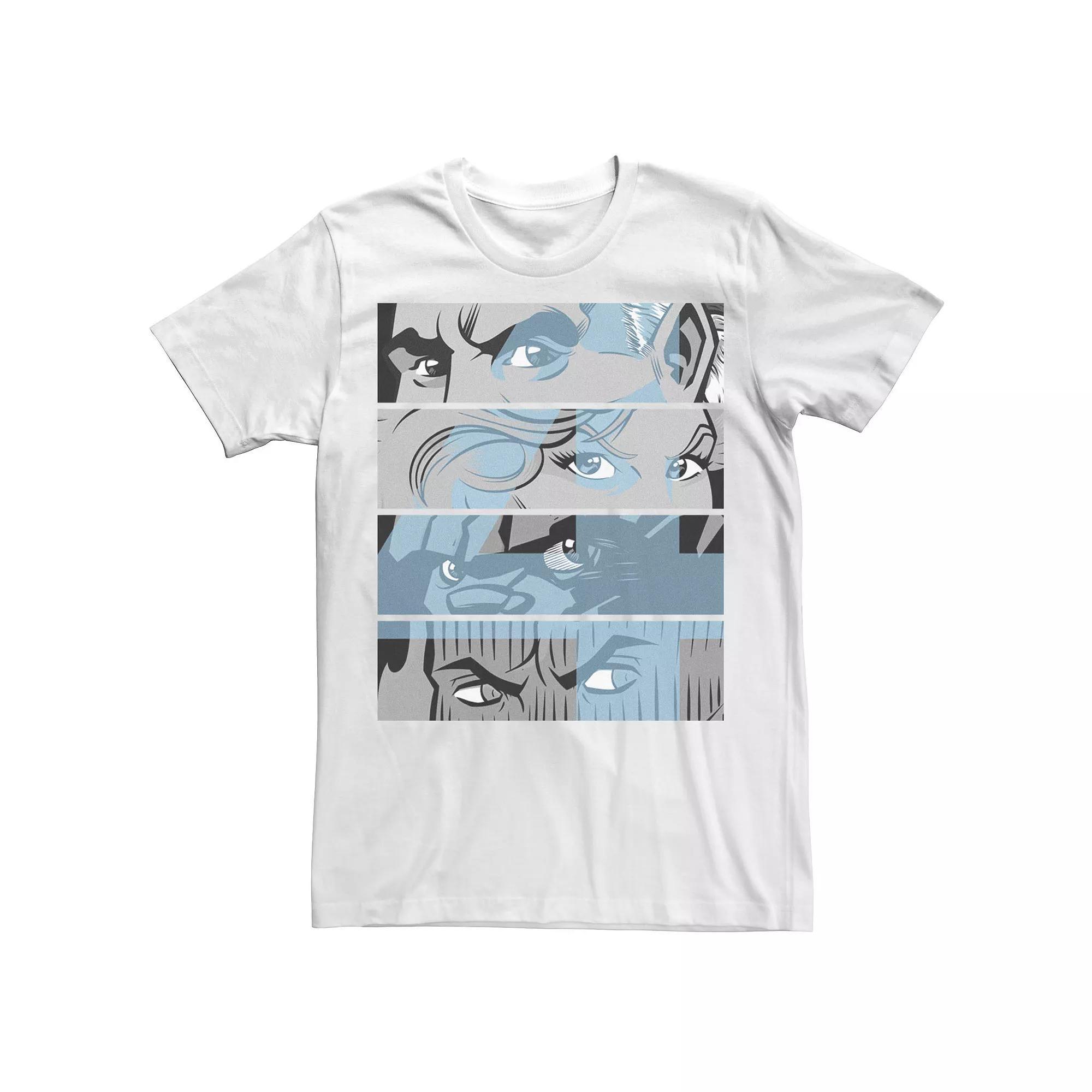 Men's Marvel Fantastic Four Group Shot Eyes Panel Tee, Size: XL, White Product Image