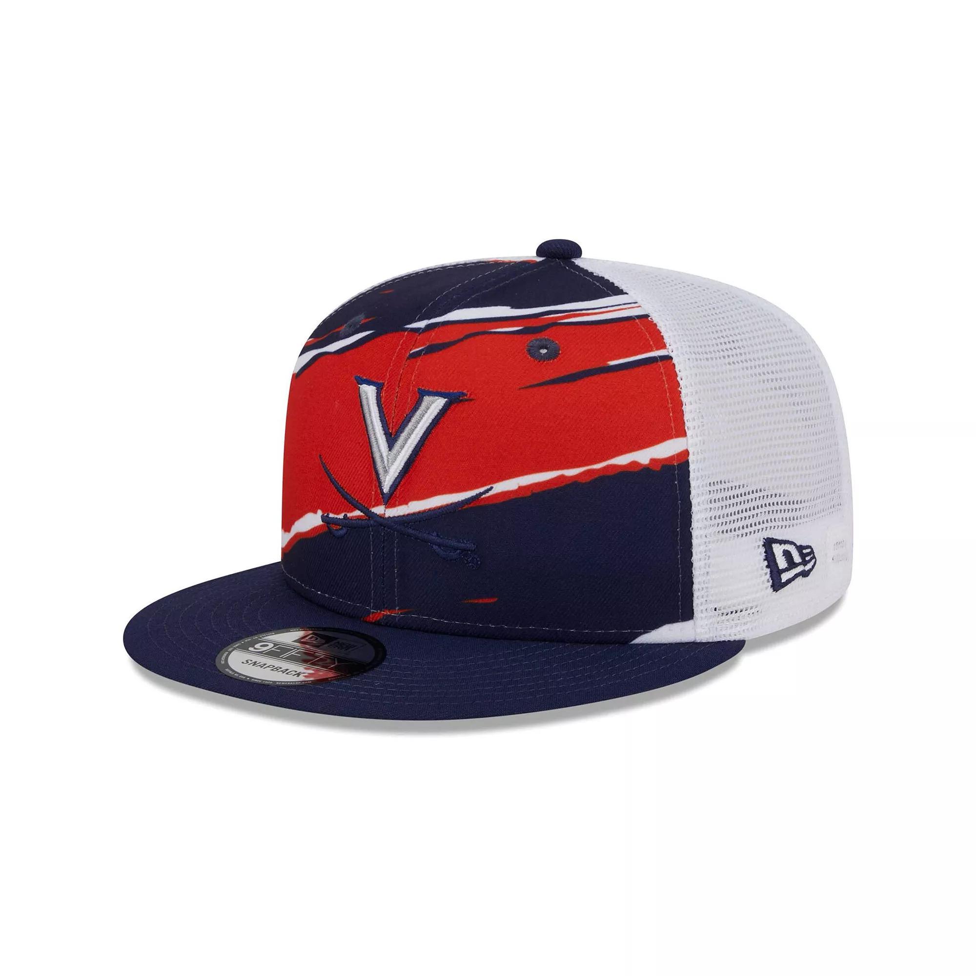 Mens New Era Virginia Cavaliers Tear Trucker 9FIFTY Snapback Hat, Blue Product Image