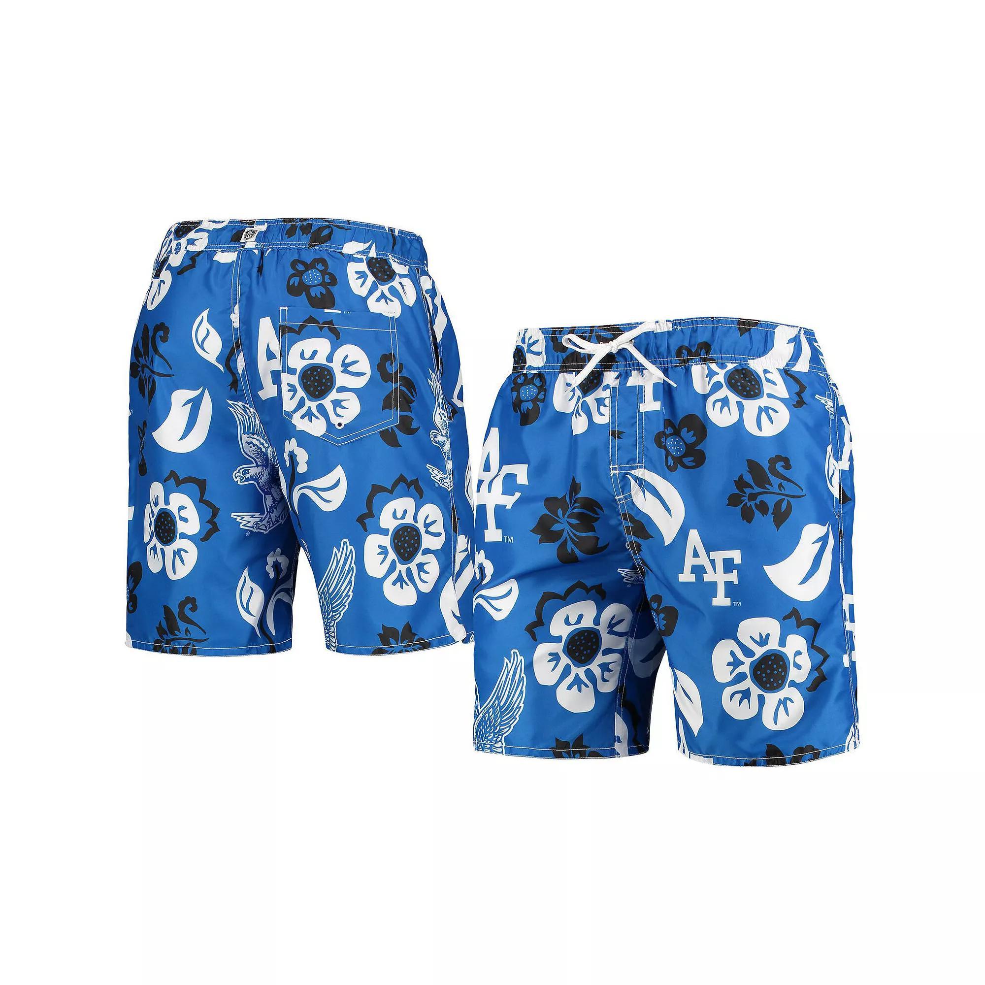 Mens Wes & Willy Royal Air Force Falcons Floral Volley Swim Trunks Product Image
