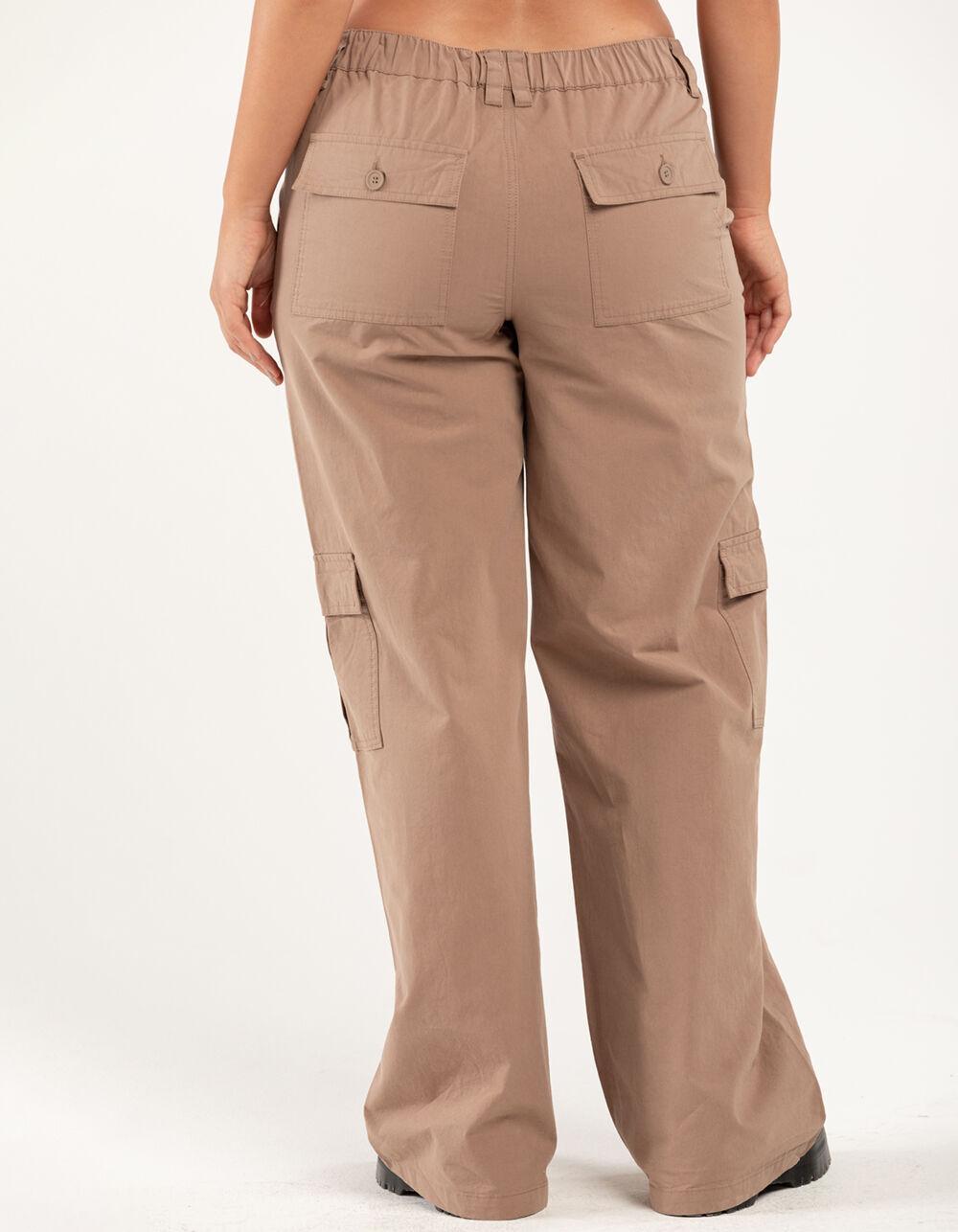 RSQ Womens Low Rise Cargo Pants - DK KHAKI Product Image