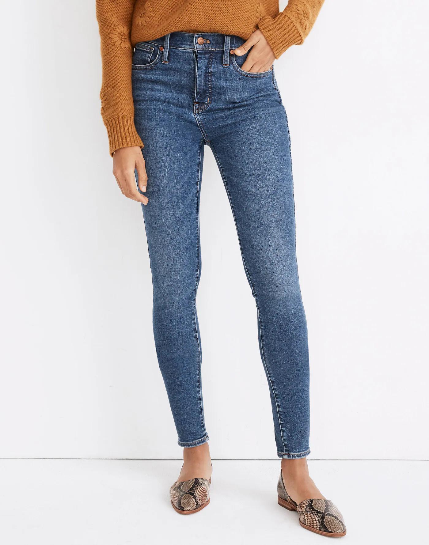 Petite 10" High-Rise Skinny Jeans in Wendover Wash: TENCEL™ Denim Edition Product Image