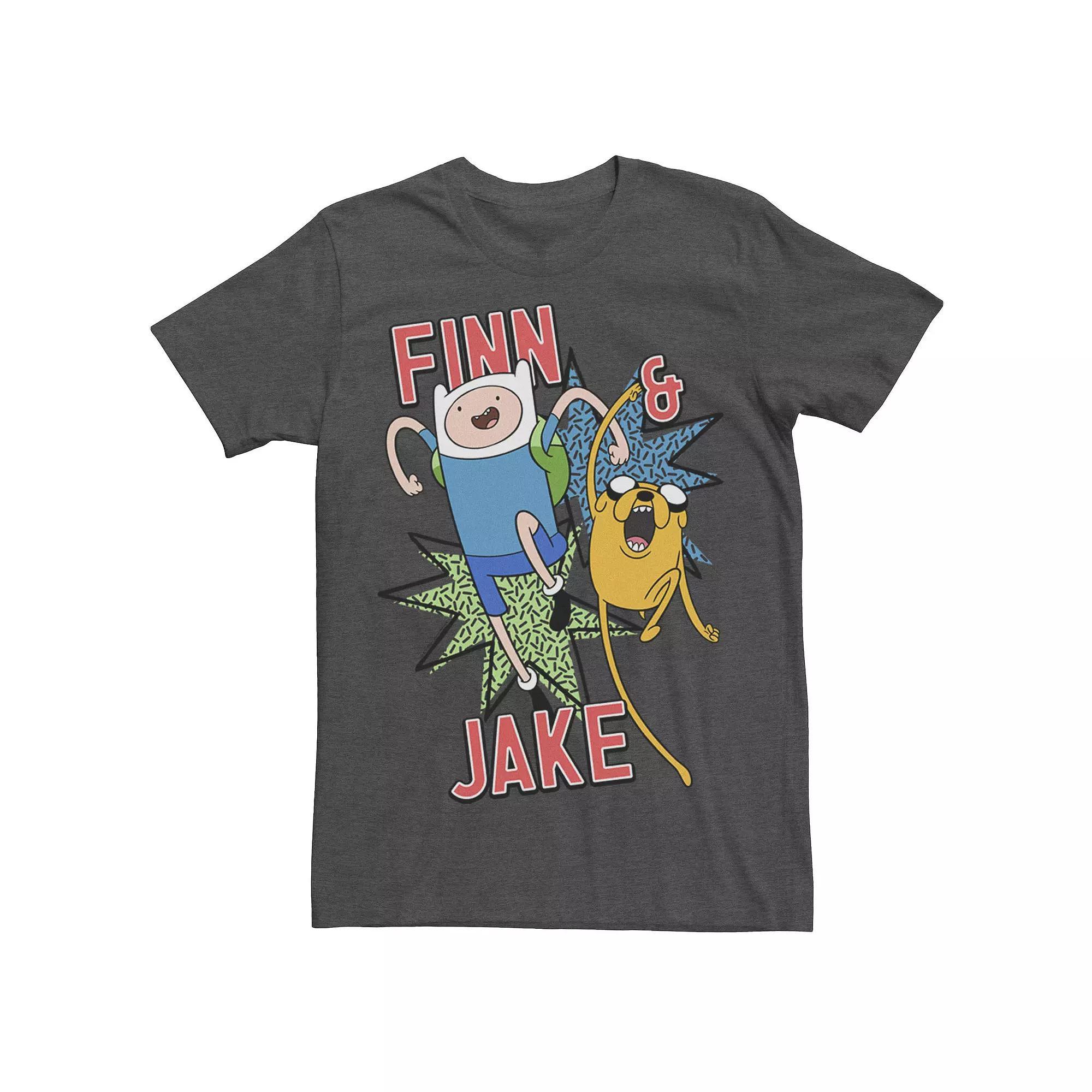 Men's Cartoon Network Adventure Time Finn & Jake Kapows Tee, Size: Small, Red Product Image