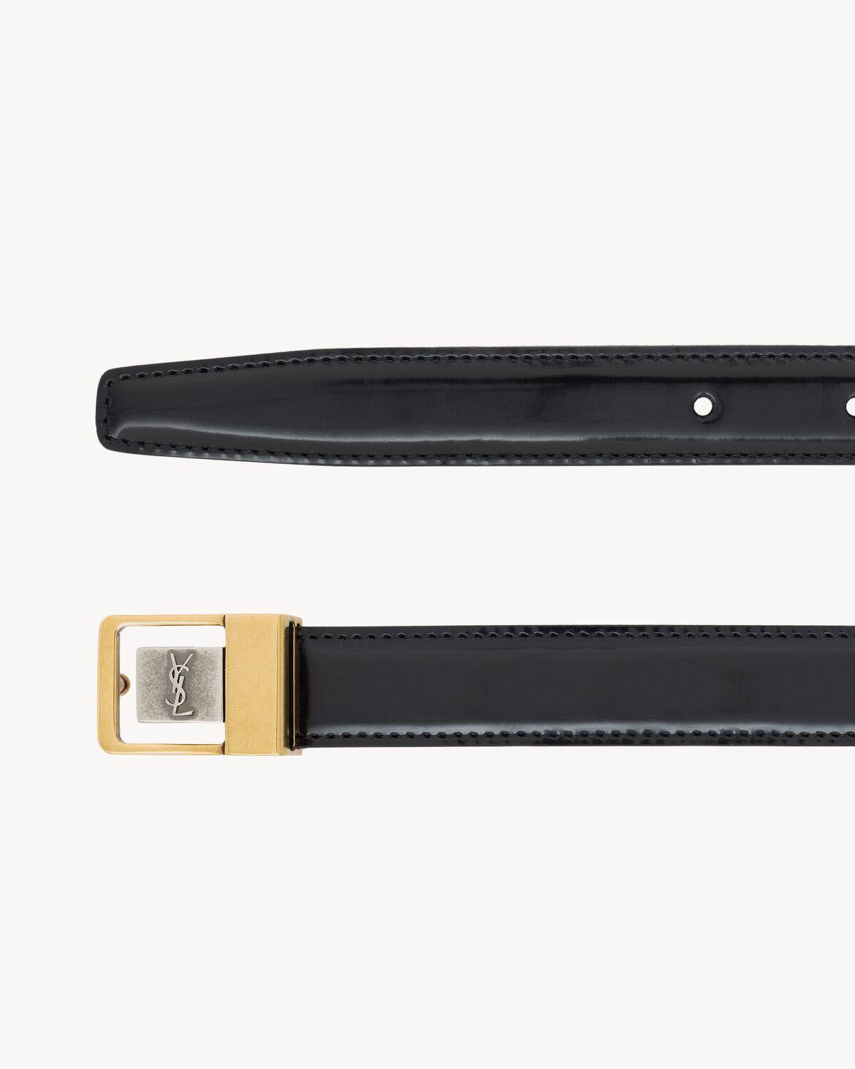 la 66 buckle thin belt in shiny leather Product Image