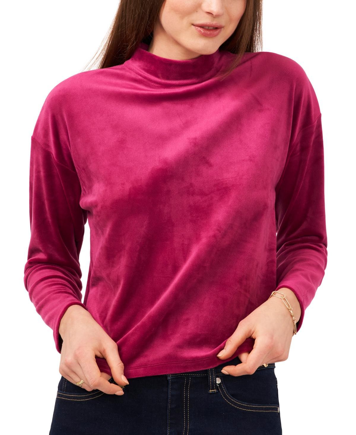 1.STATE Drop Shoulder High Neck Top Forest) Women's Sweater Product Image