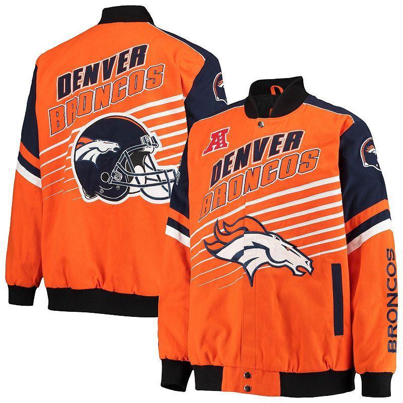 Mens G-III Sports by Carl Banks /Navy Denver Broncos Extreme Strike Cotton Twill Full-Snap Jacket Product Image