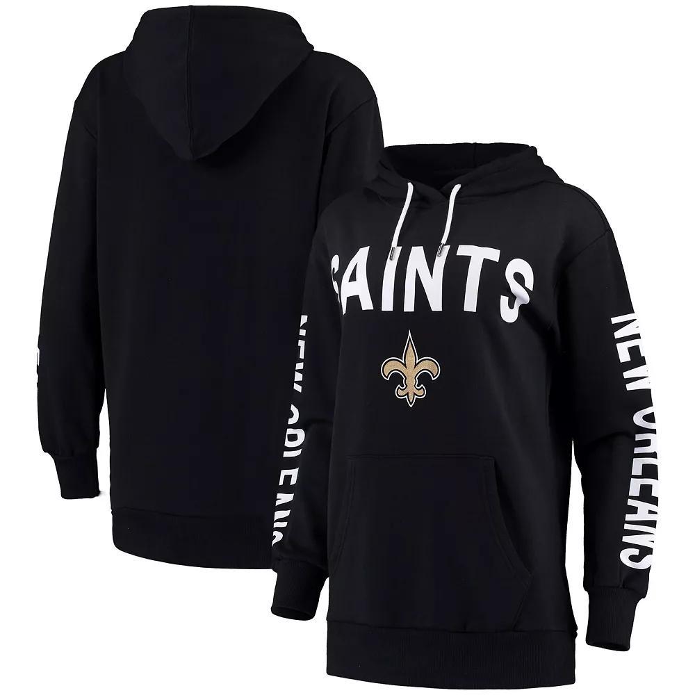 Women's G-III 4Her by Carl Banks Navy New Orleans Saints Extra Point Pullover Hoodie, Size: 2XL, Blue Product Image