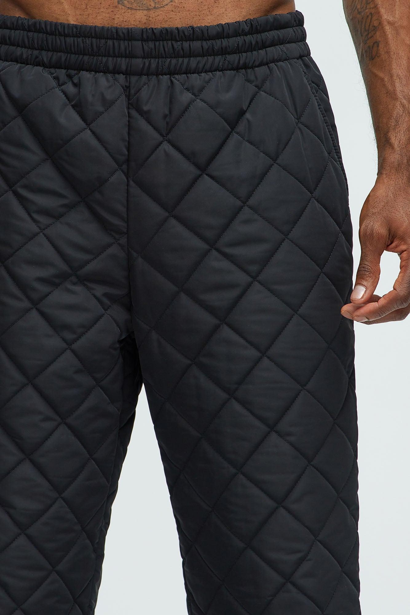 Deebo Straight Quilted Pants - Black Product Image