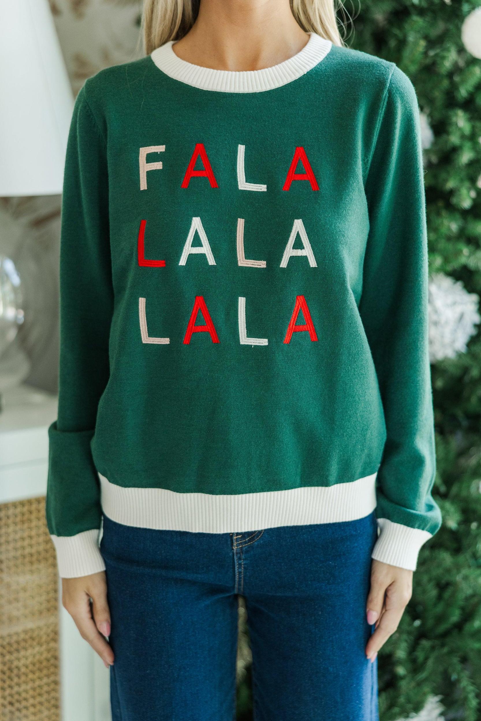 Falalala Emerald Green Novelty Sweater Female Product Image