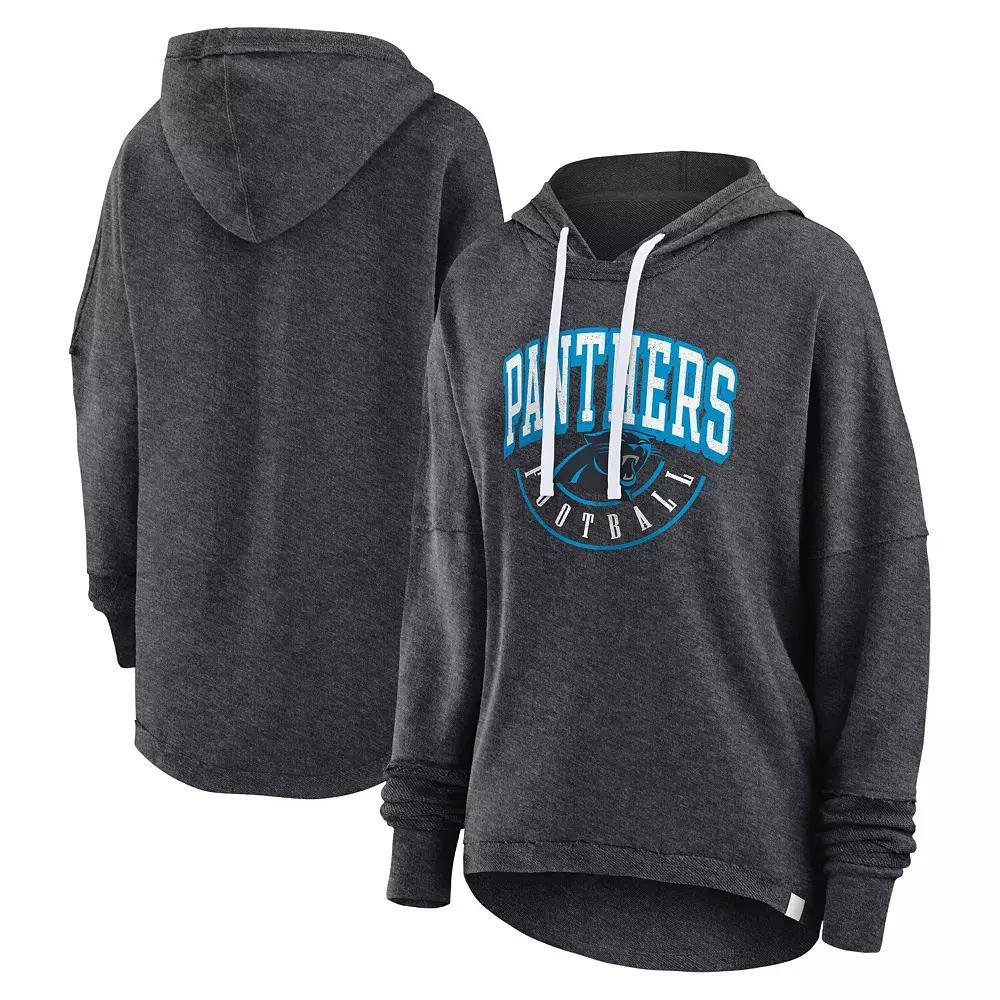 Women's Fanatics Branded Charcoal Carolina Panthers Lounge Helmet Arch Pullover Hoodie, Size: Large Product Image