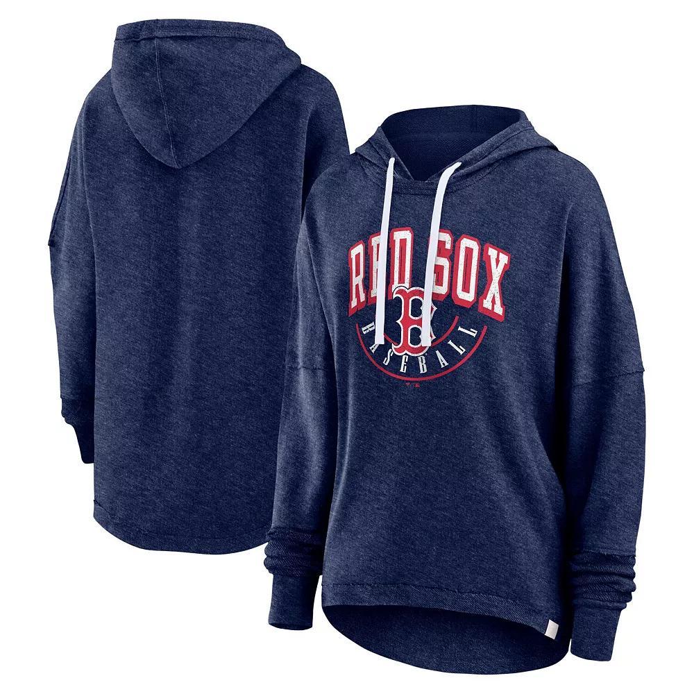 Women's Fanatics Branded Heather Navy Boston Red Sox Luxe Pullover Hoodie, Size: Small, Blue Product Image