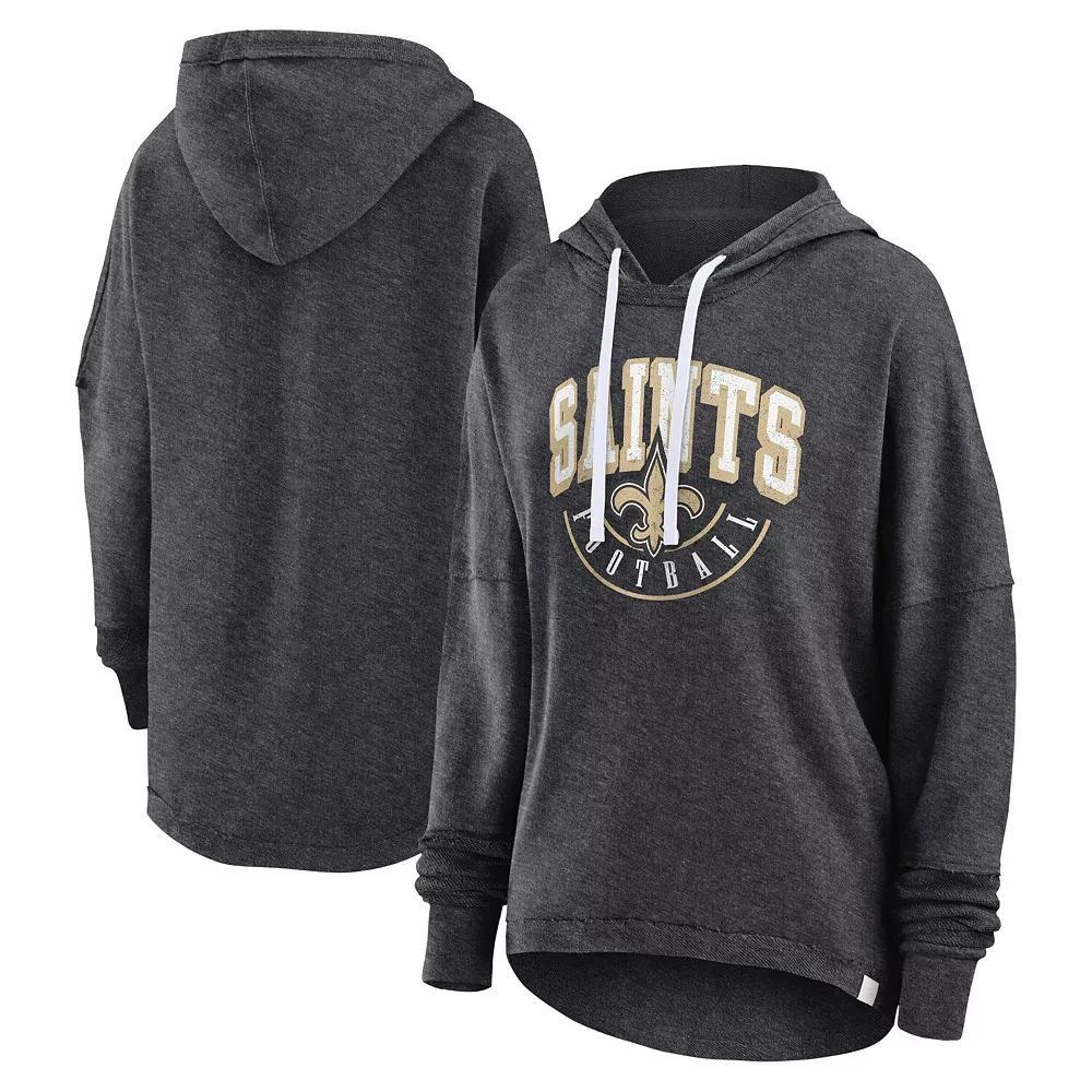 Womens Fanatics Branded Charcoal New Orleans Saints Lounge Helmet Arch Pullover Hoodie Product Image
