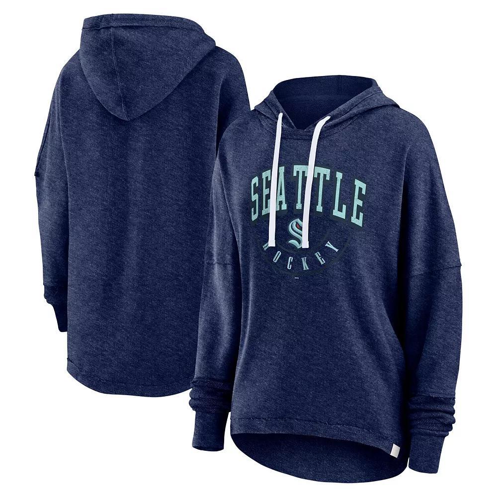 Women's Fanatics Branded Charcoal Carolina Panthers Lounge Helmet Arch Pullover Hoodie, Size: Large Product Image